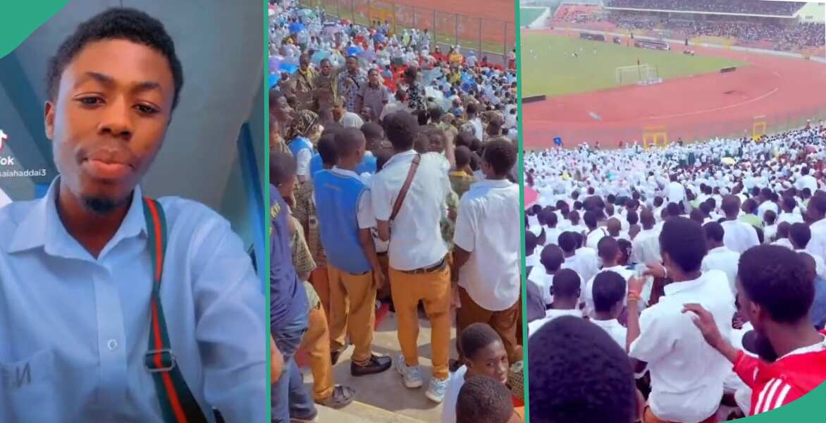 Schoolboy sprays money in stadium in viral video