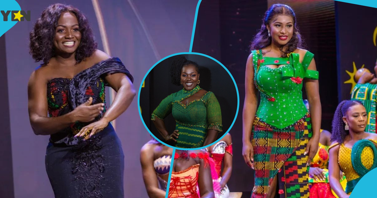 Tima Kumkum looks ethereal in cutout kente gown as she host Miss Golden Stool launch