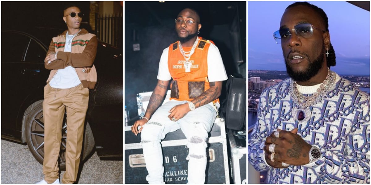Wizkid looks away as Davido and Burna boy get into a fight at a club in Ghana (video)