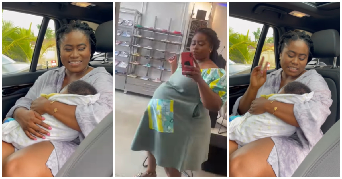 Actress Lydia Forson flaunts huge baby bump and a newborn baby in video ahead of her TV series