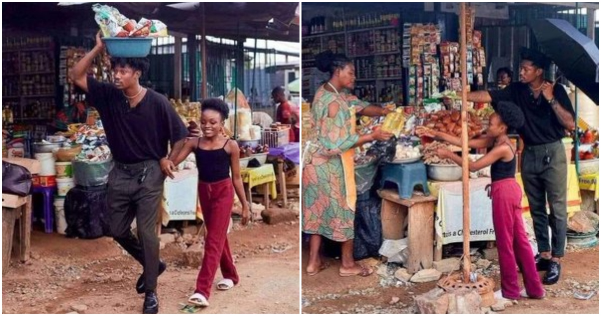 'How can you tell me this story' Fans react to photos of Hayford & Benita at the market; they feel it is staged