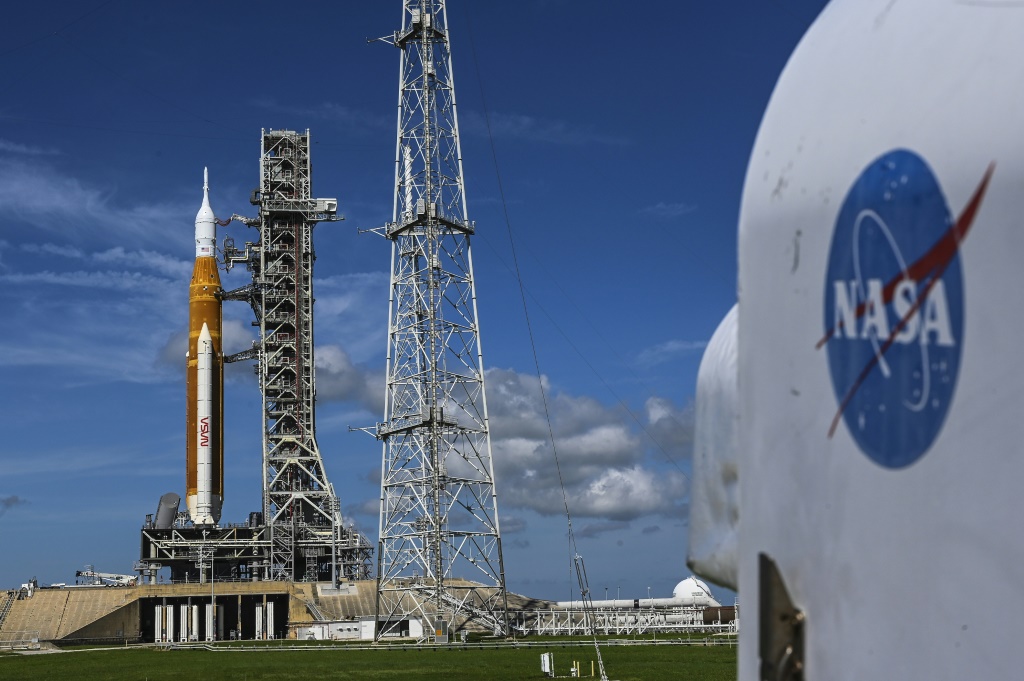 NASA's Moon rocket sits on the launch pad at the Kennedy Space Center in Florida, on September 1, 2022