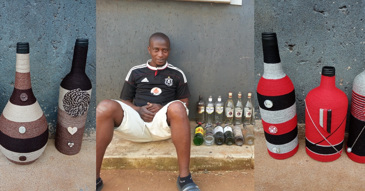 Man who picked bottles from rubbish dumps & make them special