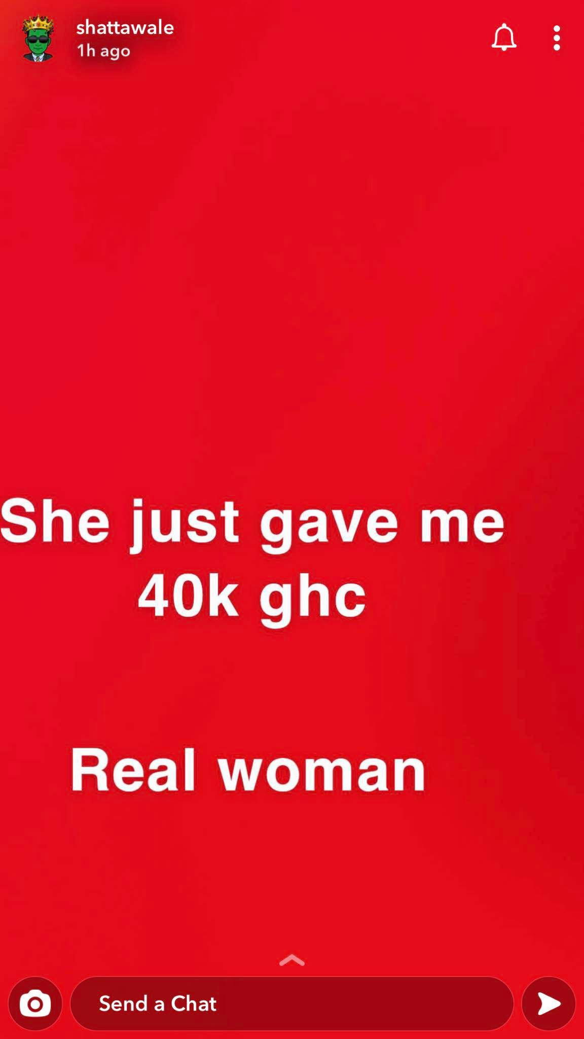 Shatta Wale gets GHC40K cash gift from his “real woman”