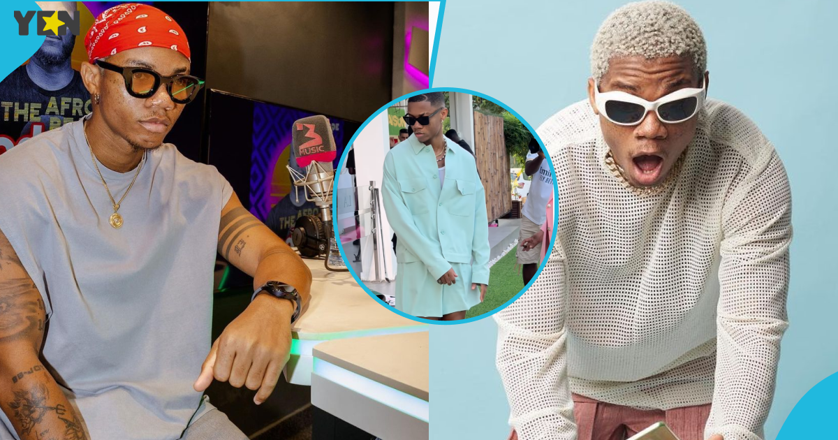 Ghanaian musician KiDi goes viral as he daringly rocks jacket and shorts that flaunt his smooth legs: "Osebo de inspire you lowkey