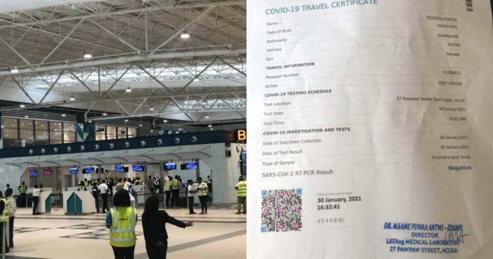 Ghanaian woman says she travelled to Nigerian with fake COVID-19 test results