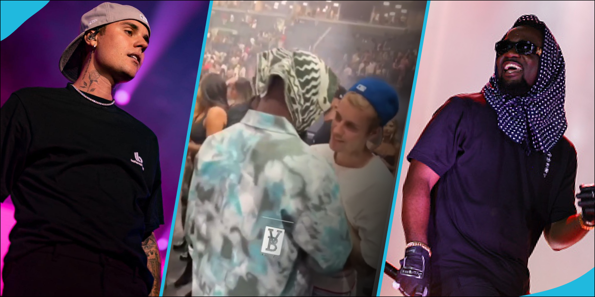 Sarkodie meets Justin Bieber at Drake's concert