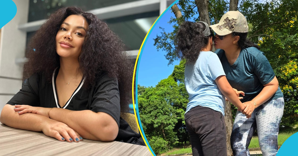 Nadia Buari's daughter looks all grown up in new photos as they go for jogging on the roadside
