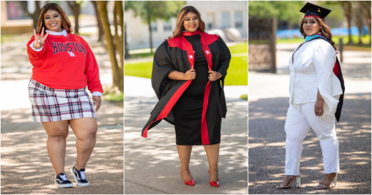 Black lady celebrates as she becomes first female in her family to earn master's degree; drops cute photos