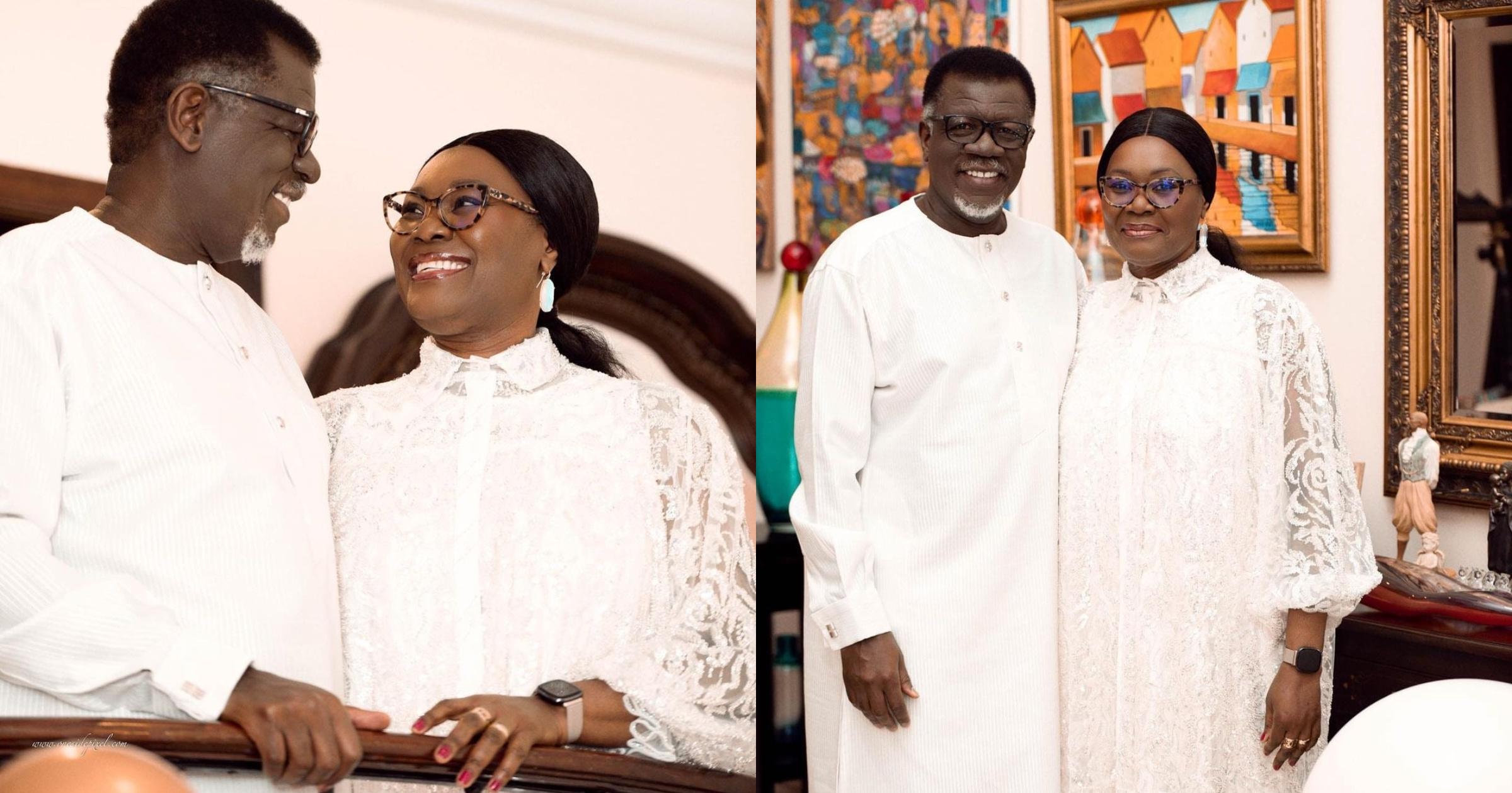 Loved-up photos of Mensa Otabil and his wife drop as they celebrate 35th wedding anniversary