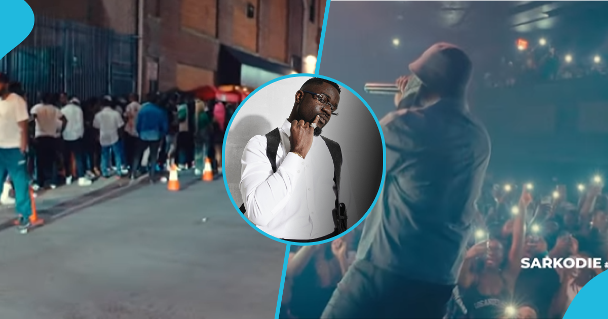 Sarkodie sells out concert in Ohio, shocks peeps with long human queue