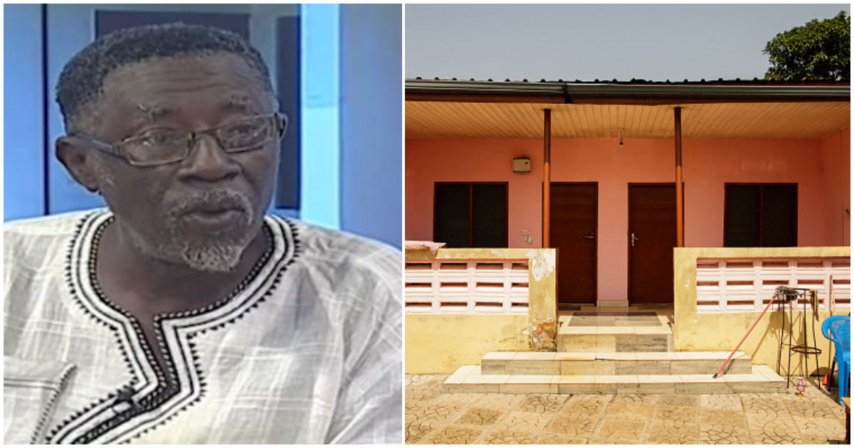 An elderly landlord and a compound house