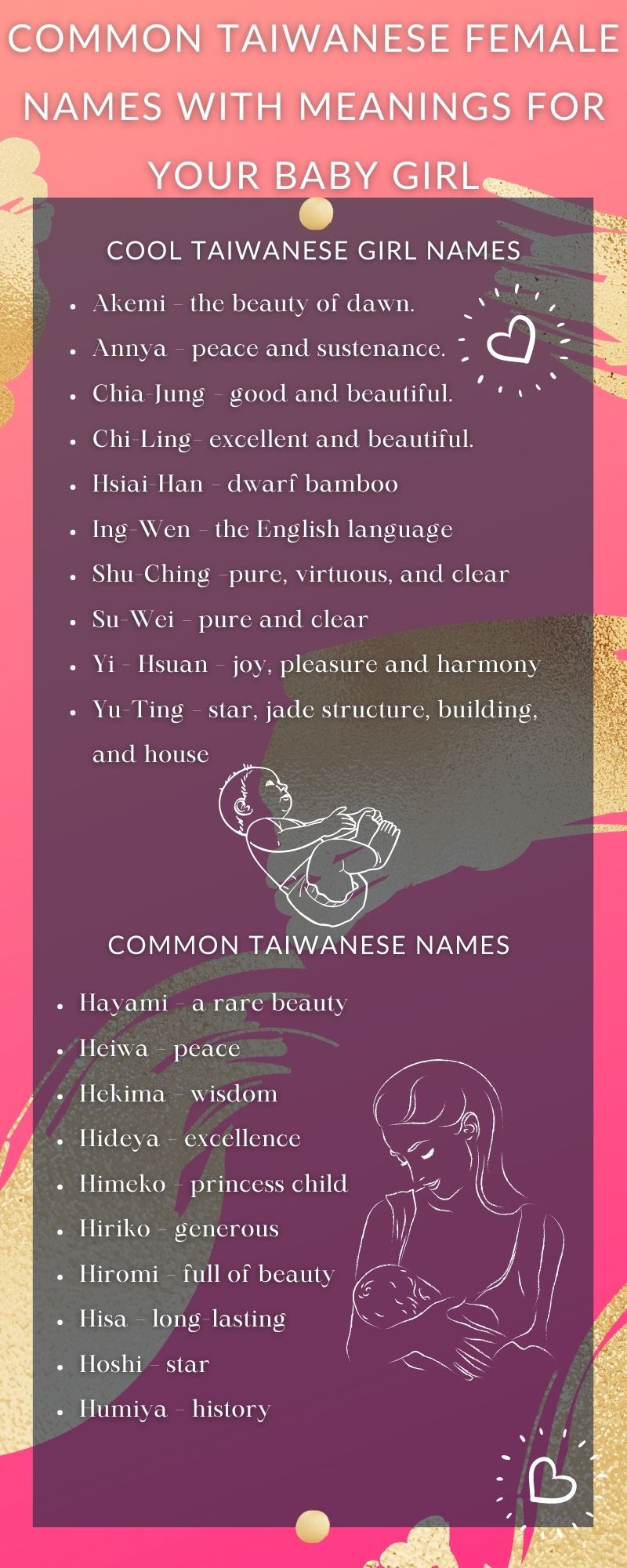 Common Taiwanese female names