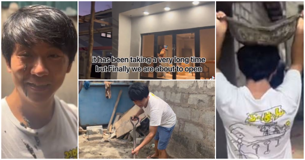 Japanese man builds a restaurant from scratch in Ghana by carrying cement