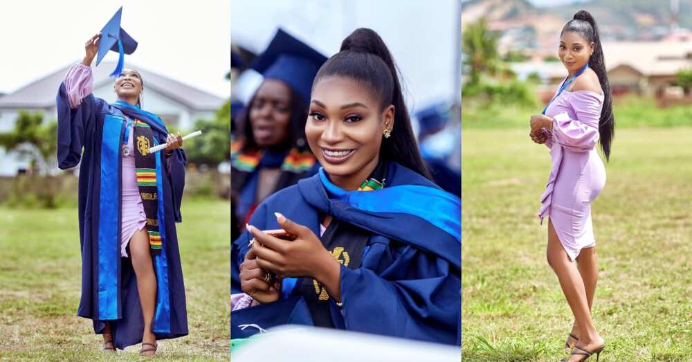Stunning lady heats the internet with graduation photos after bagging BSc in Nursing