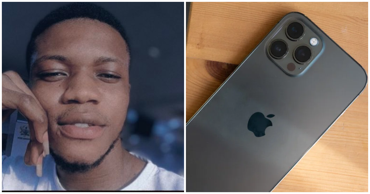 Young lady runs away with a guy's iPhone 13