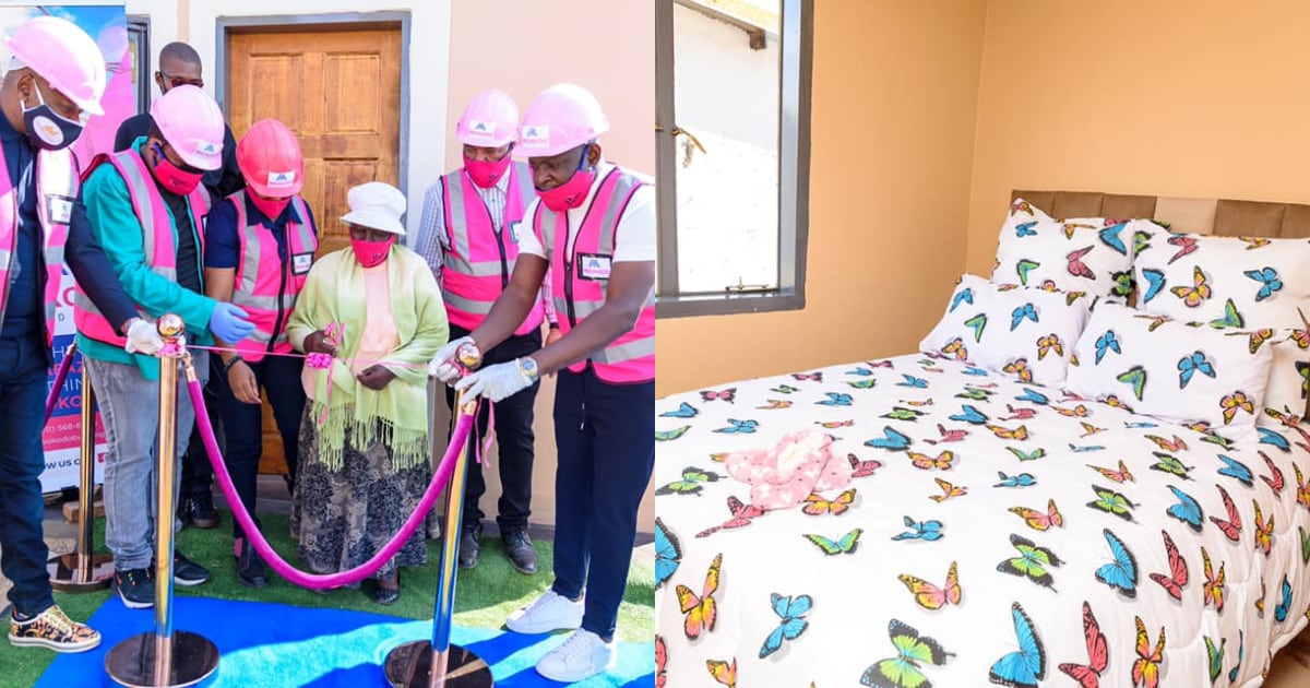 Businessman gifts brand new furnished house to elderly woman