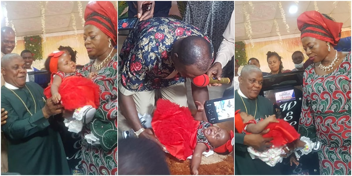 Joy as Nigerian pastor and his wife finally welcome 1st child after 25 years of marriage