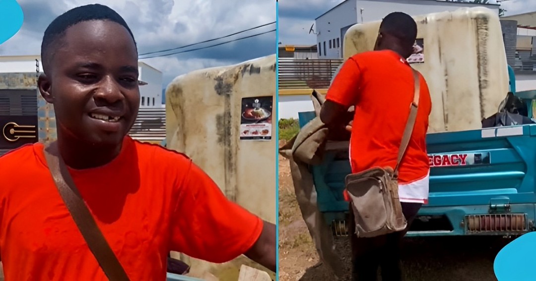 SHS graduate makes GH¢1,200 daily from supplying water to construction sites