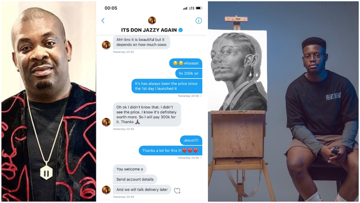 Don Jazzy supports young Nigerian artist, buys his work for N300k