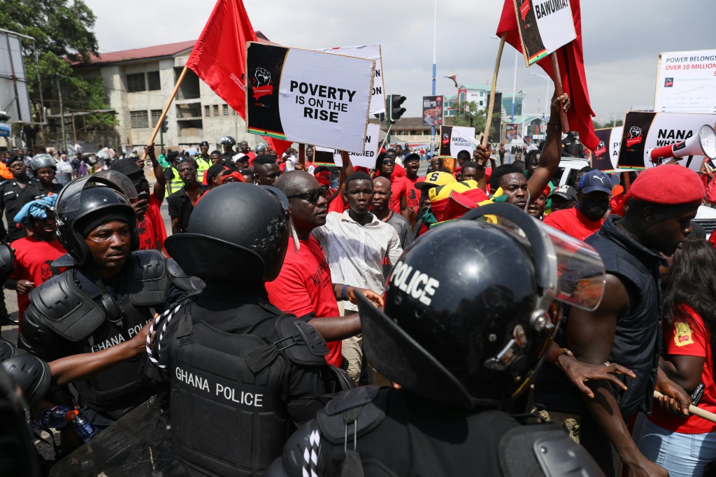 Ghana's economic crisis has caused some protests over the costs of living