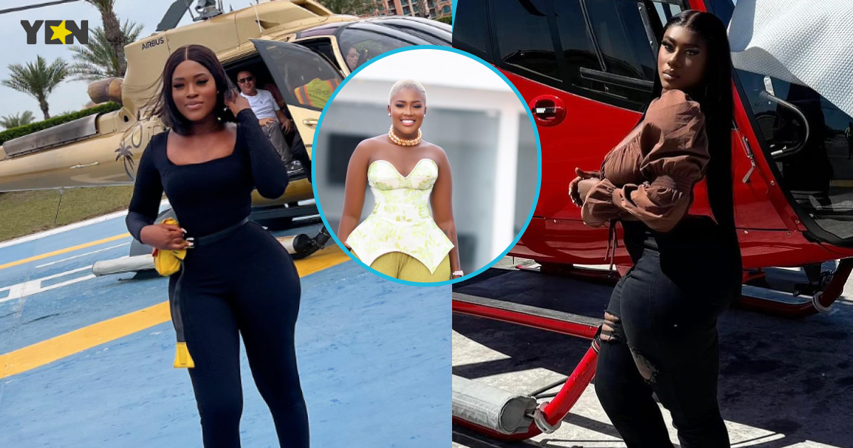Fella Makafui competes with Hajia Bintu GH¢6,500 Jordan 4 sneakers for a helicopter ride