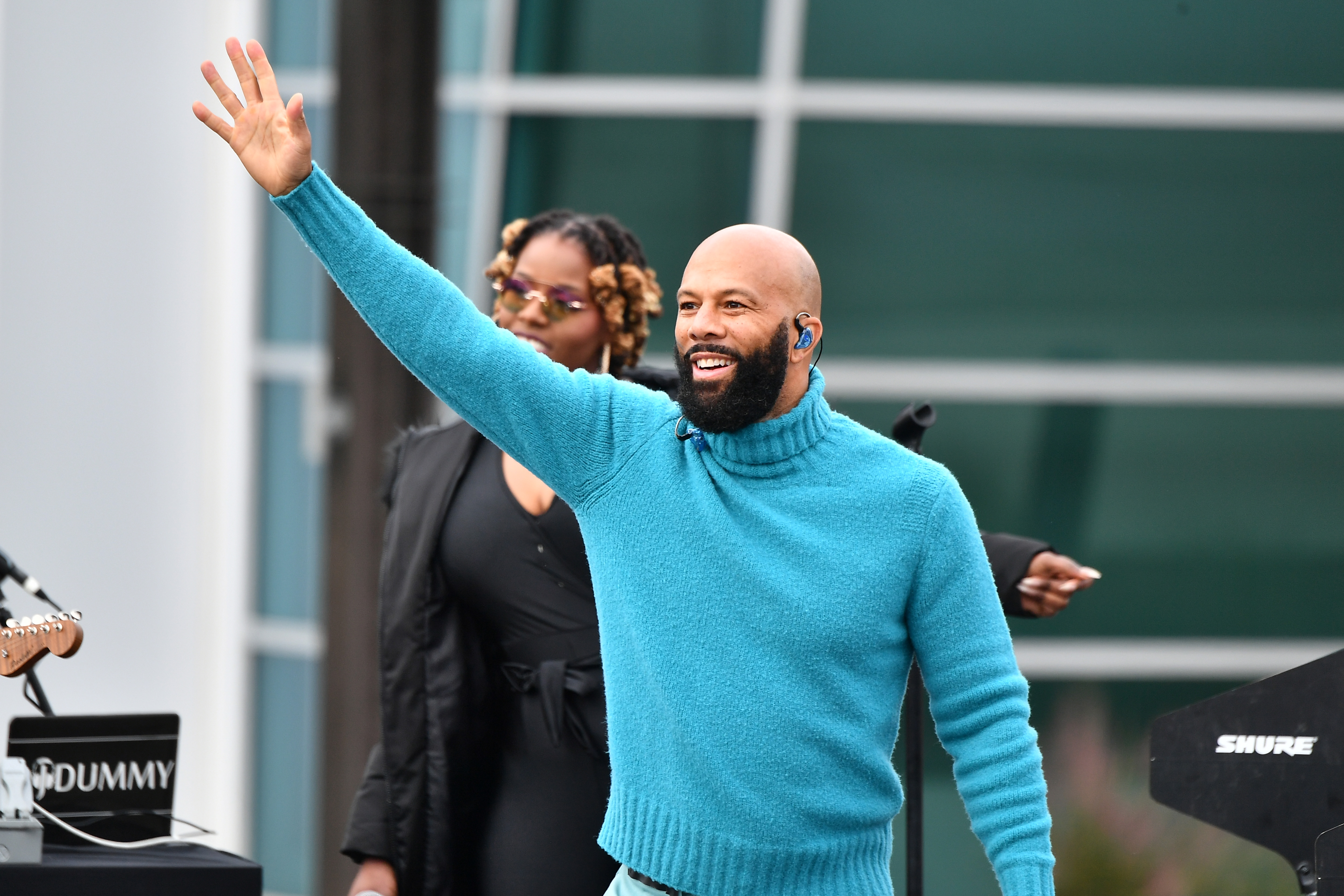 Common performs onstage during Souls To The Polls Drive-In Rally