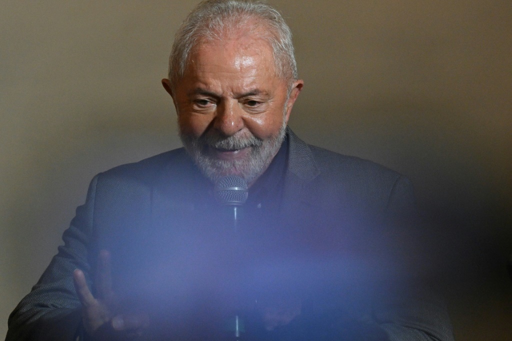 Luiz Inacio Lula da Silva  speaks during a meeting with evangelical church representatives in Sao Paulo, Brazil, on October 19, 2022