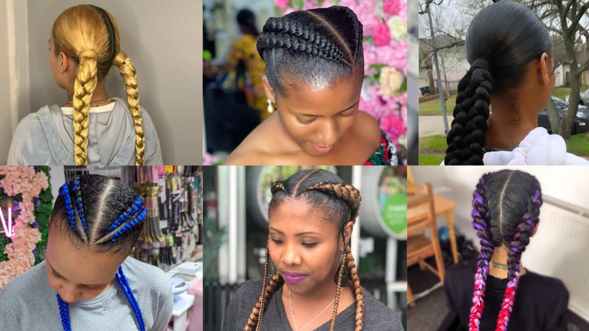 60 Easy and Tasteful Protective Hairstyles for Natural Hair  Protective  hairstyles for natural hair, Feed in braids hairstyles, Dutch braid  hairstyles