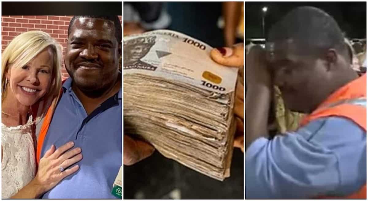 "It will help me": Store attendant who has worked for 20 years receives GH₵420k cash gift, photos emerge