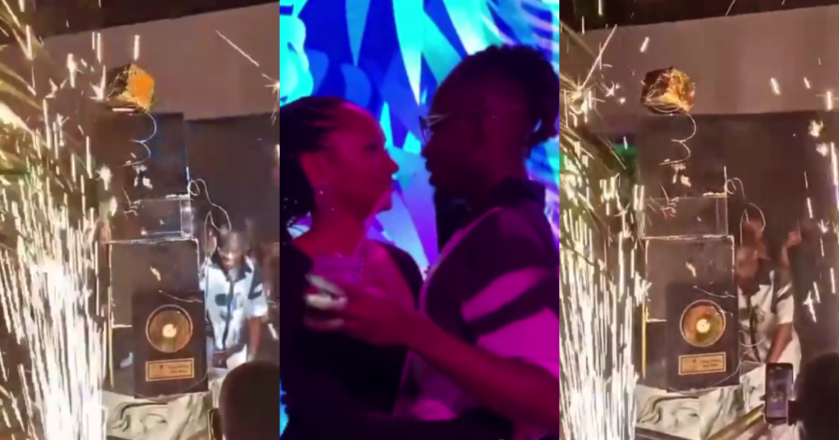 Mr Eazi @30: Video of singer's b'day cake looking bigger than a wedding cake pops up