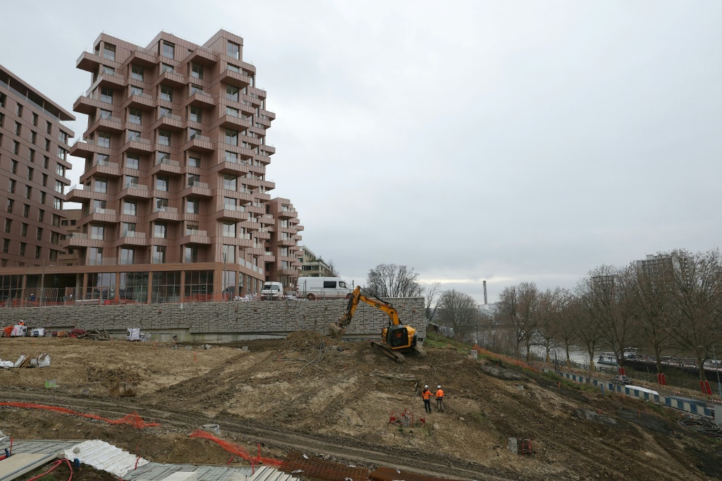 The Olympic Village is nearing completion in a deprived suburb north of Paris