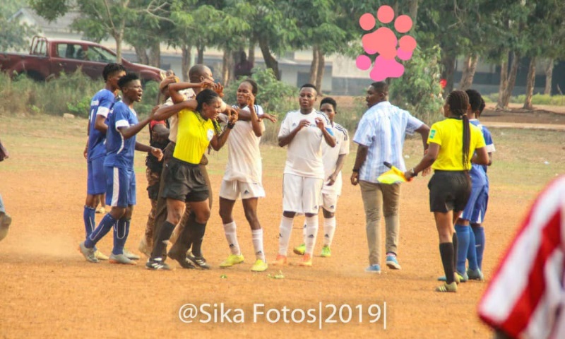 Female referee beaten in Sunyani for refusing to add extra time