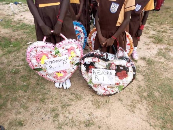 Photos: 5 schoolgirls killed by articulator truck at Assin Atobease buried
