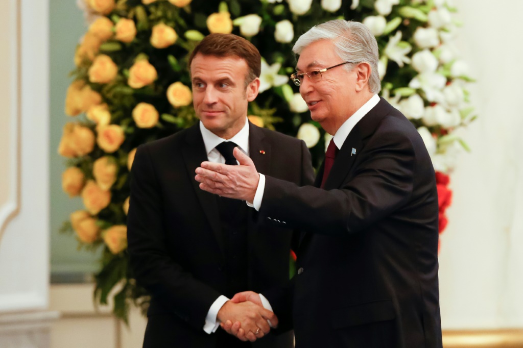Kazakhstan's president Kassym-Jomart Tokayev said France was his country's 'key and reliable partner in the EU'