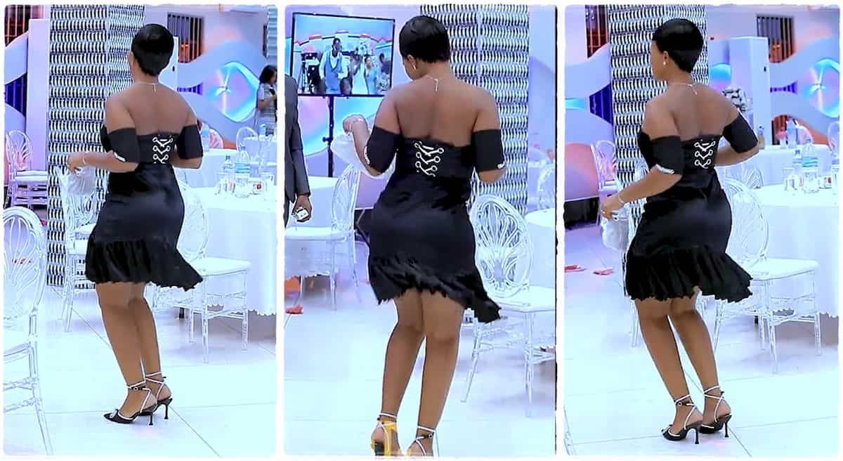 "Show us your face": Lady in black gown dances and shakes waist during the party, TikTok video goes viral