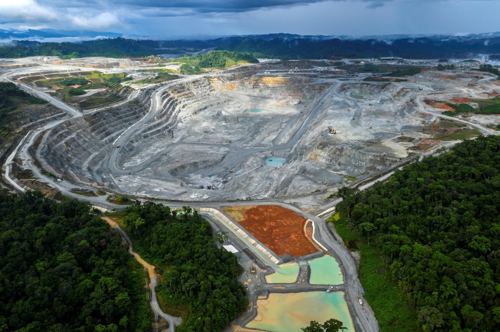 An aerial view of Cobre Panama mine is seen in Donoso, 120 kilometers west of Panama City in December 2022