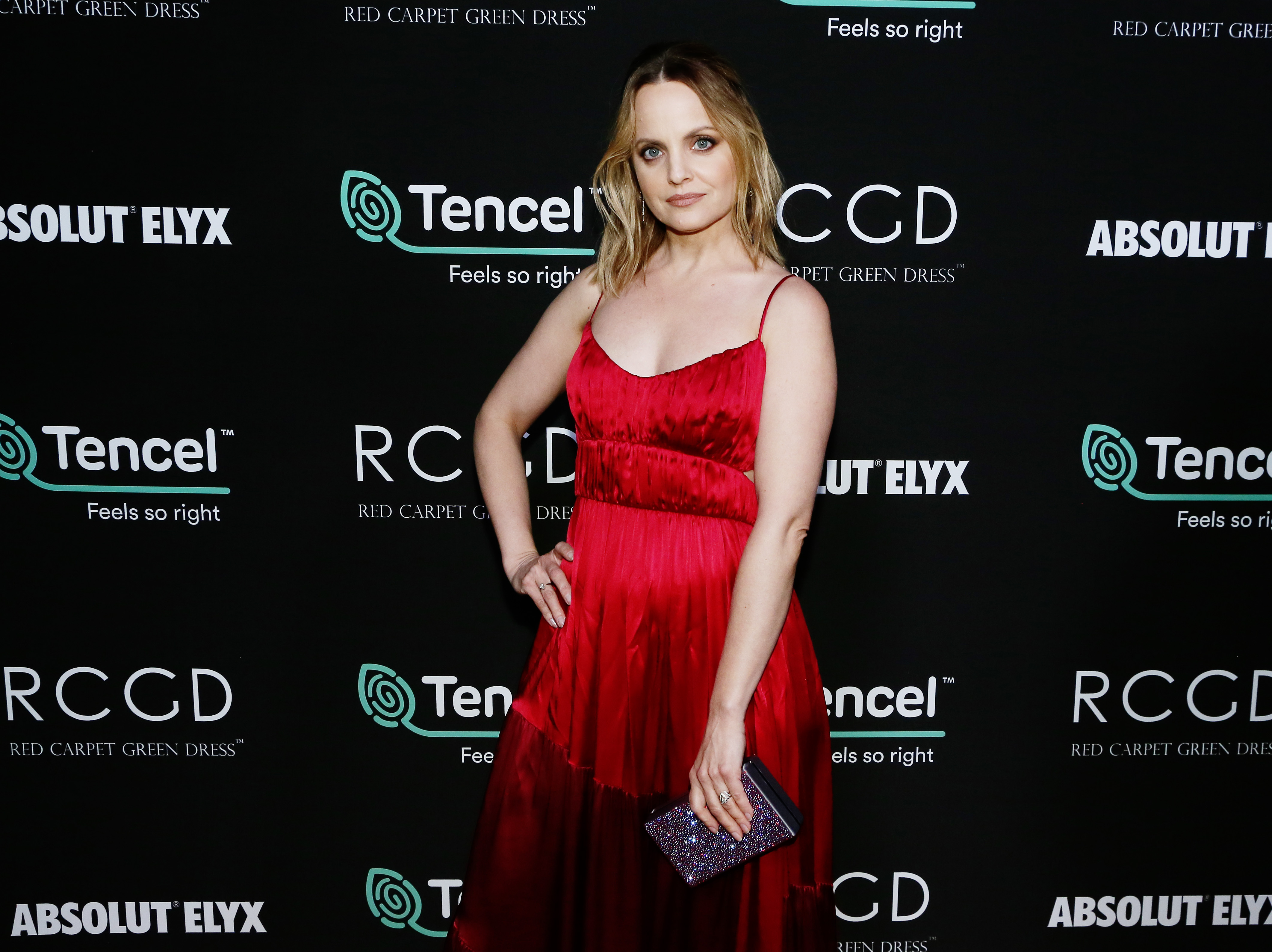 Mena Suvari attends Red Carpet Green Dress at the Private Residence of Jonas Tahlin, CEO of Absolut Elyx