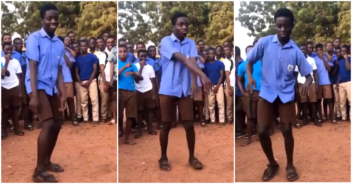 PRESEC-Legon: Talented SHS boy shows off dance moves, video leaves fans amazed