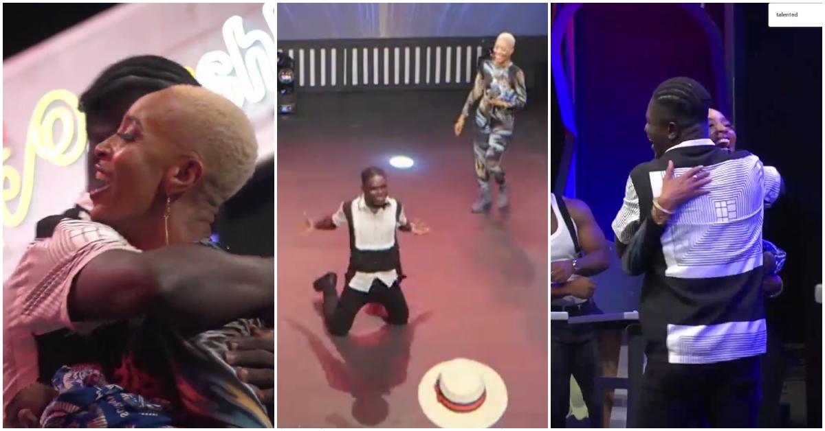 Date Rush: US lady Nana Abena in her 50s finds Ghanaian man on relationship show, he kneels to thank God