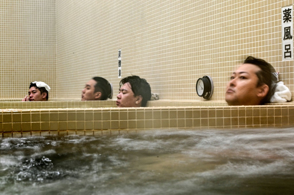 Bathers pay 500 yen ($3.70) to enter the men's or women's bath, a fee set by the Tokyo government