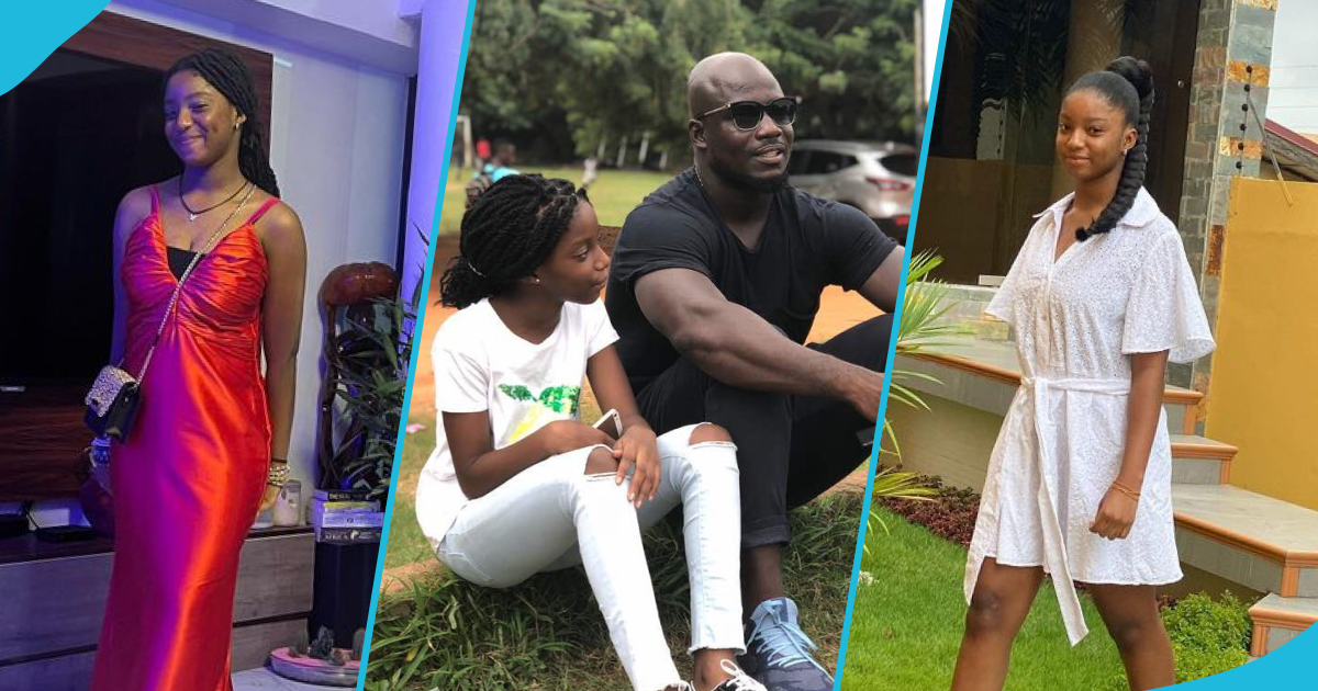 Stephen Appiah and his daughter in photos