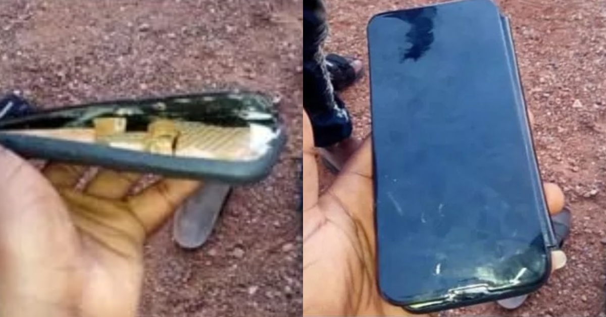 Man buys new phone on streets of Accra & finds wood inside upon getting home