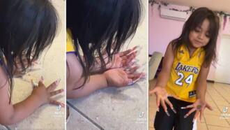 Mom lets daughter have super long nails and puts her to the test whether she can handle them, internet amused