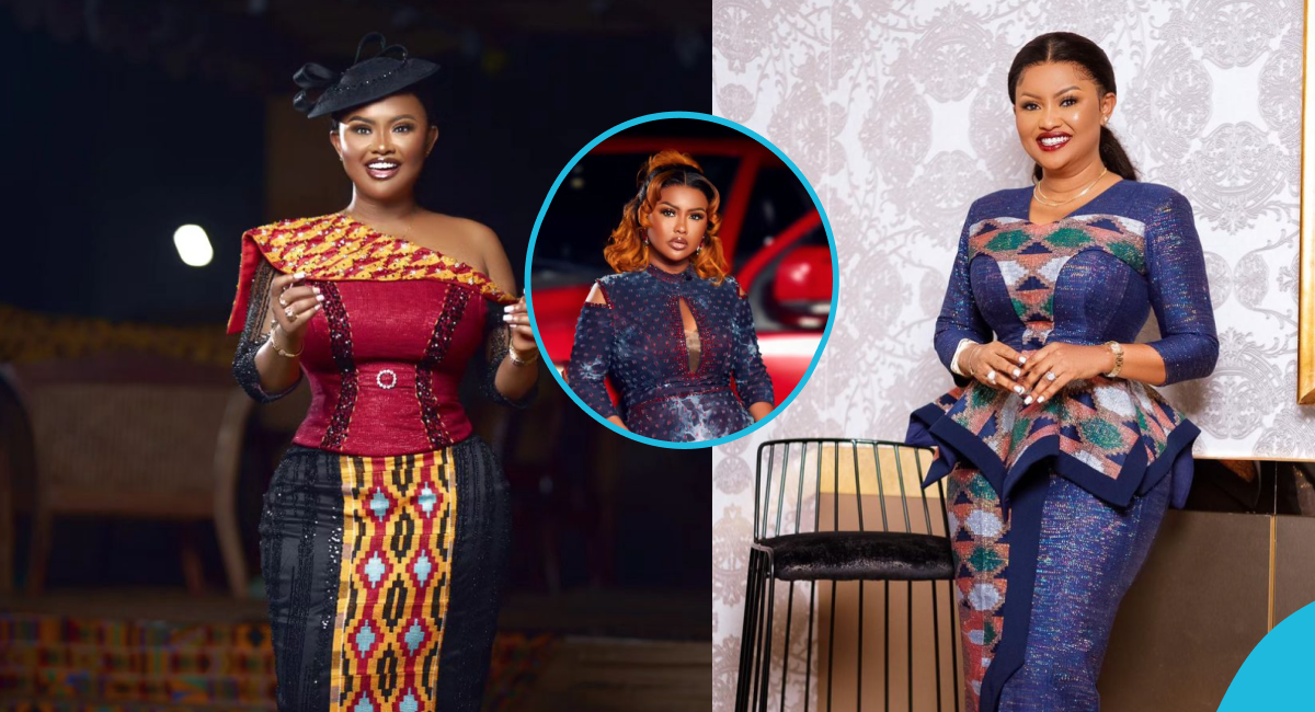 Nana Ama McBrown looks spectacular in a two-tone long dress to celebrate May Day