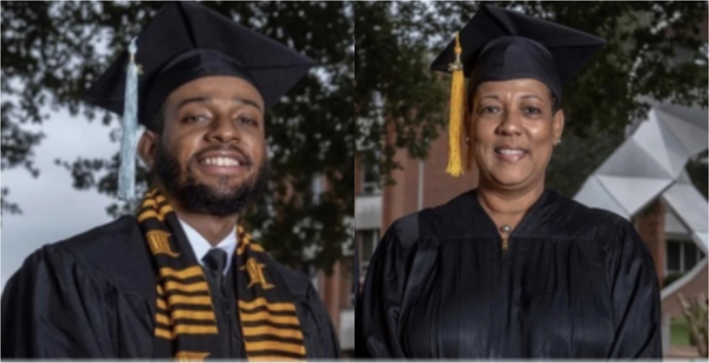 Joy as Black mother and son graduate together from same university (Photo)