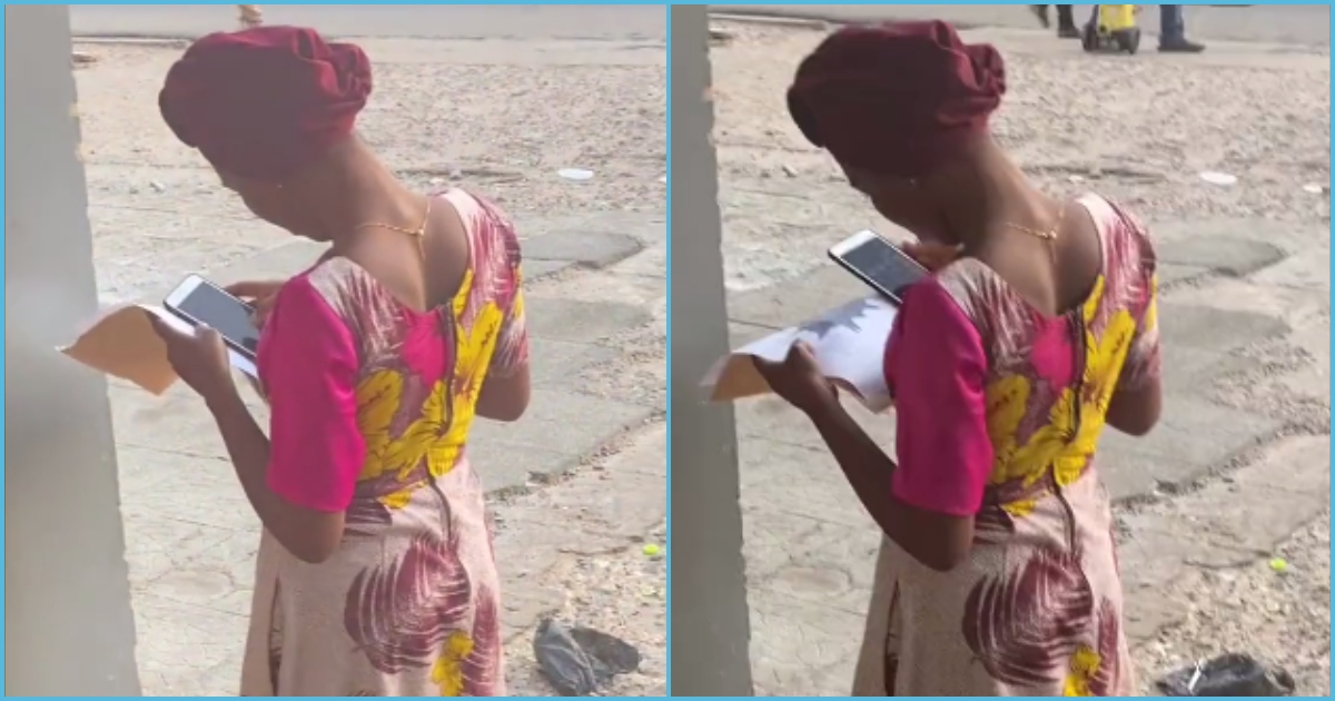 Video of Ghanaian girl computing BECE results with calculator goes viral: "She had aggregate 40"