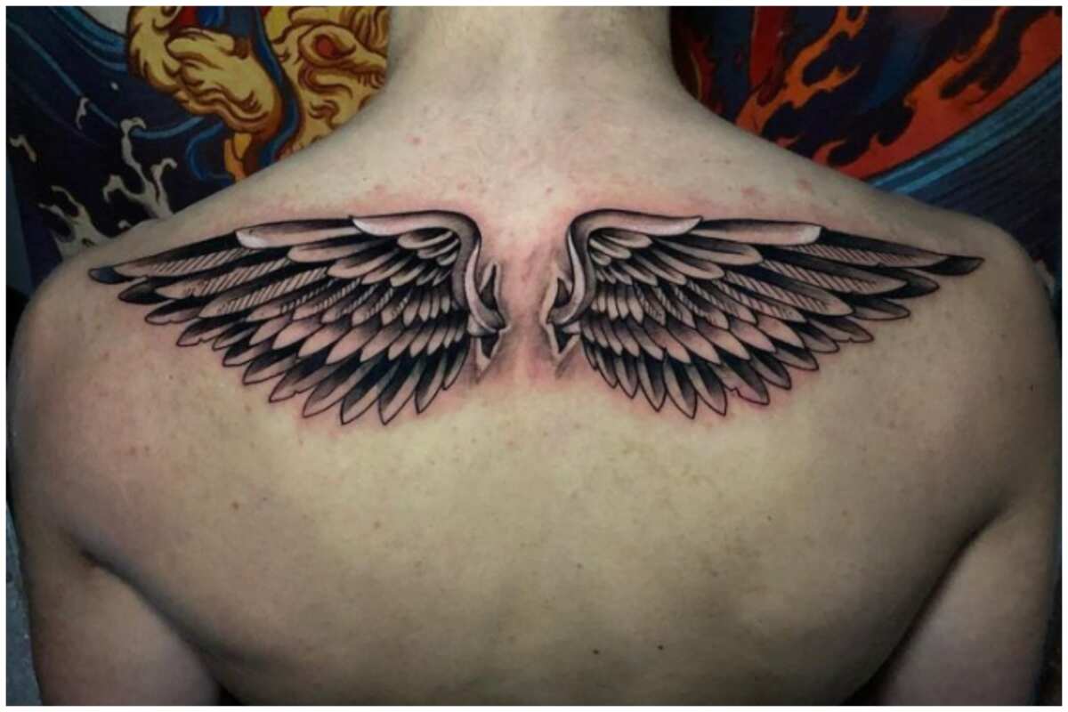 Realism Angel tattoo men at theYoucom