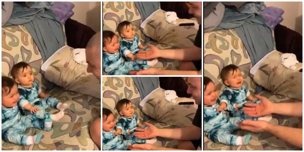 Viral video captures priceless reaction of twin kids on seeing their father after he shaved for the 1st time