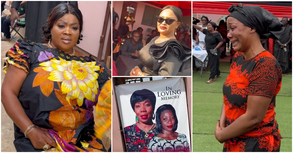 Borga Silvia: Mercy Asiedu, McBrown, other stars mourn with actress at late sister's funeral, tears flow in video